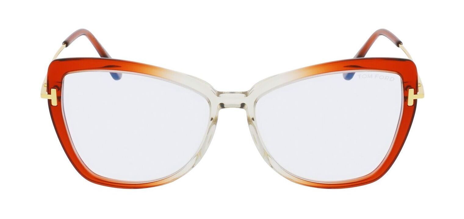 Tom Ford Schmetterling Brillen FT5882-B Orange für Dame