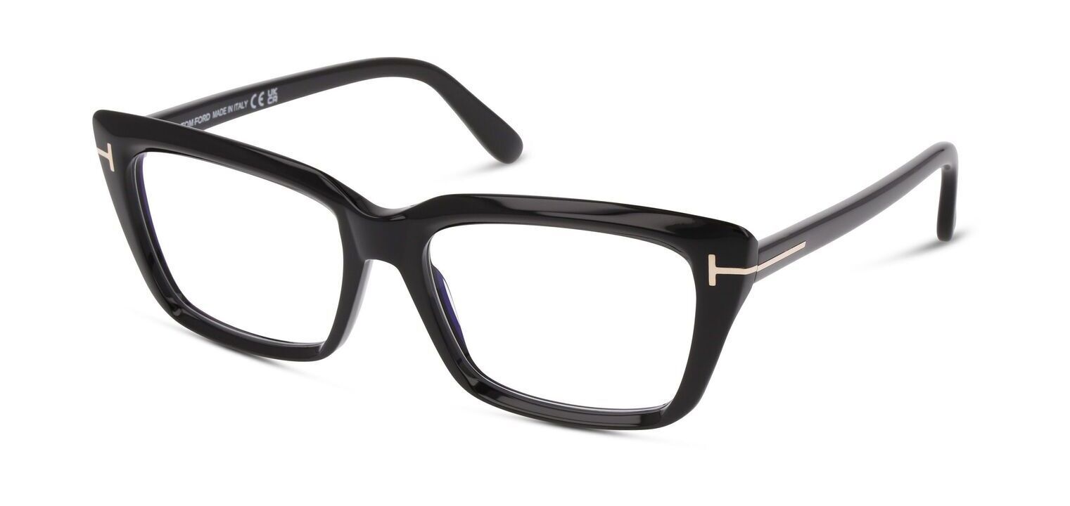 Tom Ford Rechteckig Brillen FT5894-B Schwarz für Dame