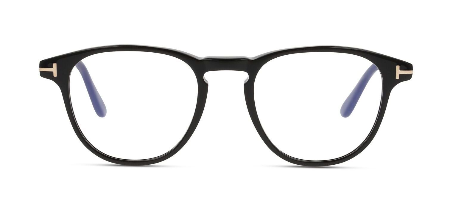 Tom Ford Round Eyeglasses FT5899-B Black for Man