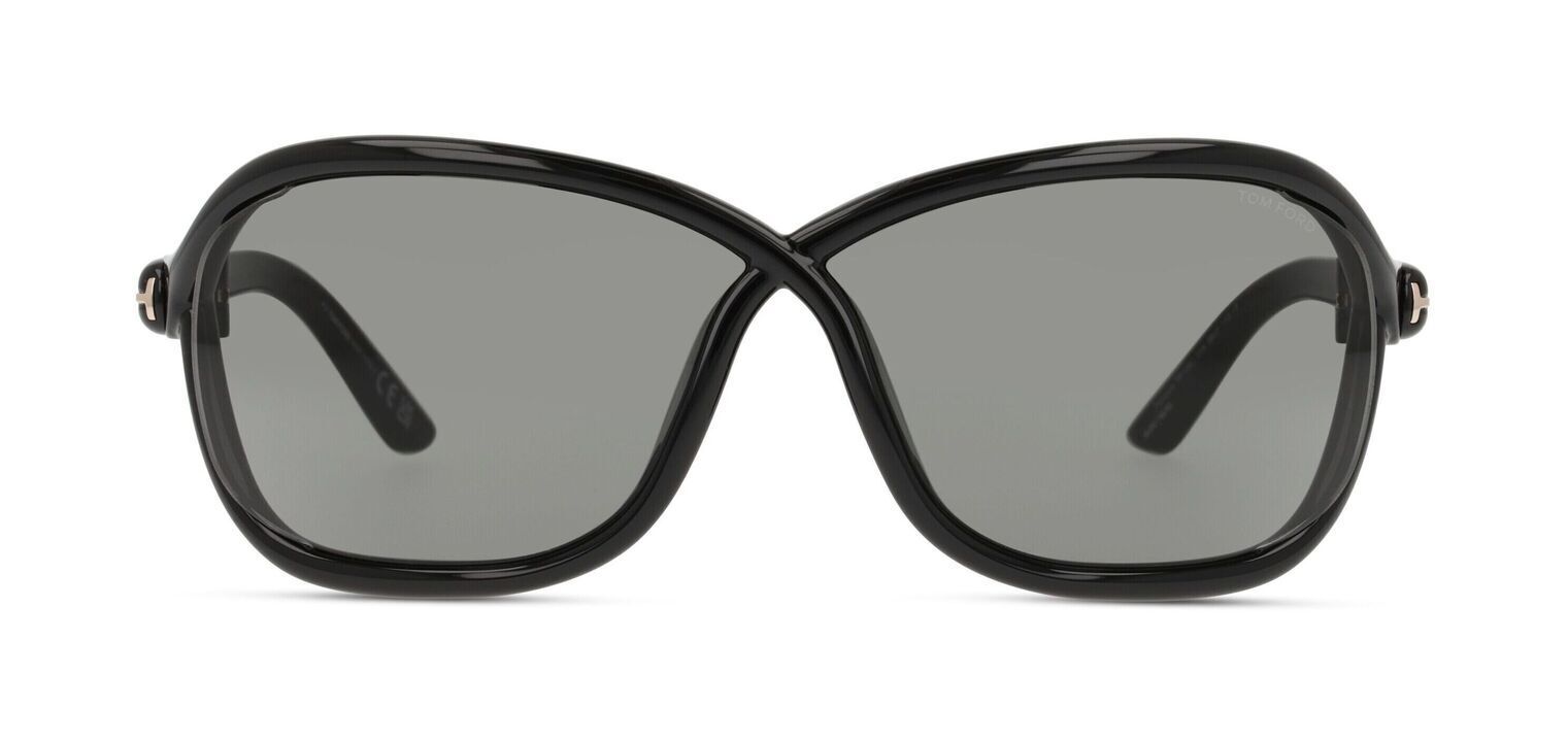 Tom Ford Oval Sunglasses FT1069 Black for Unisex