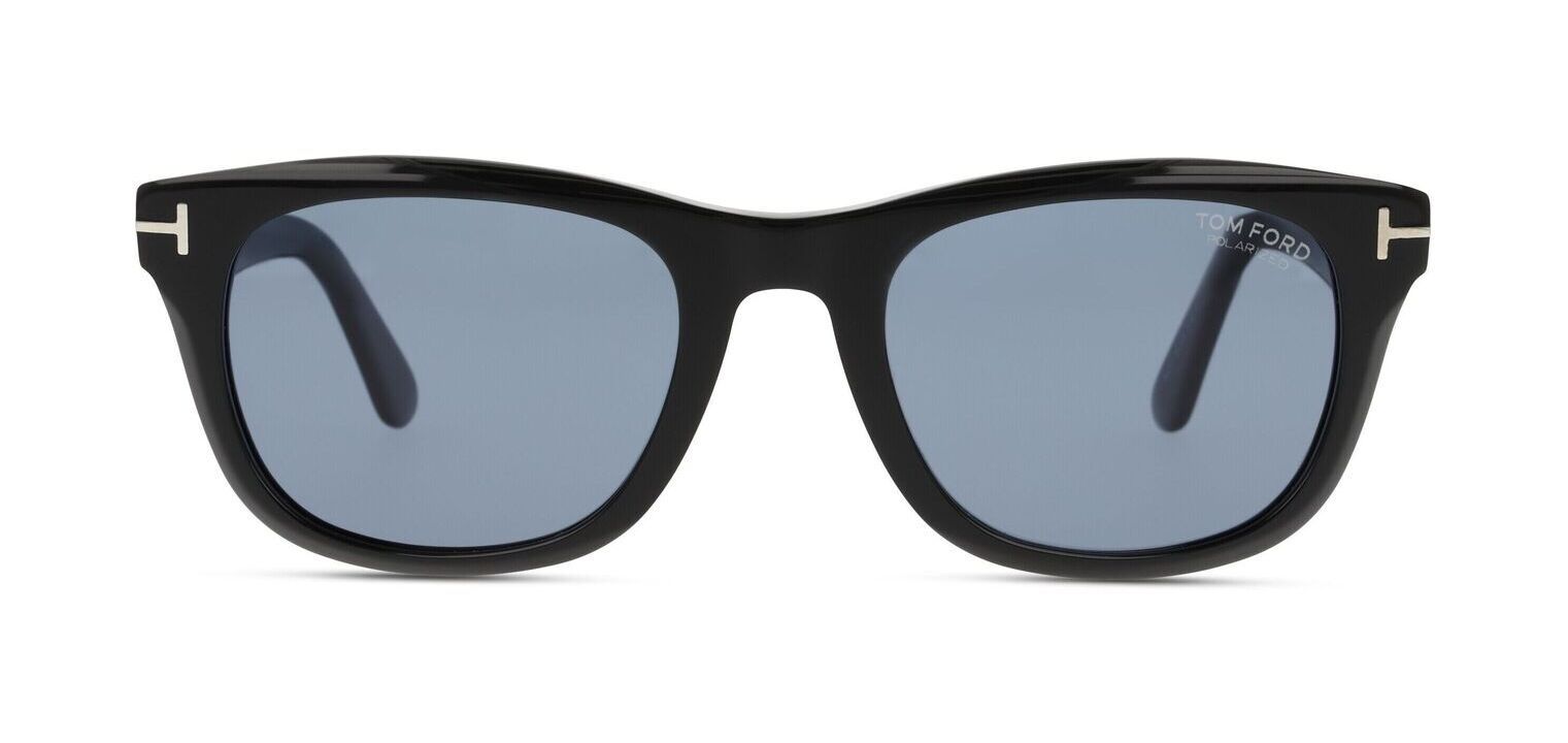 Tom Ford Rectangle Sunglasses FT1076 Black for Man