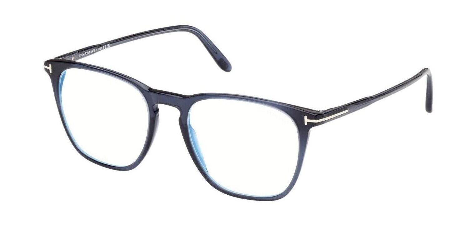 Lunettes de vue Tom Ford Ronde FT5937-B Bleu pour Homme
