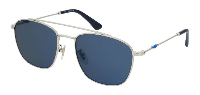 Police Wayfarer Sunglasses SPL996 Silver for Man