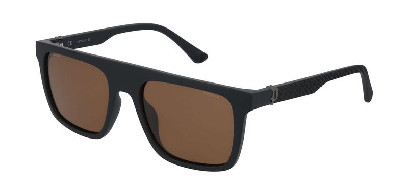 Police Rectangle Sunglasses SPLF61 Black for Man