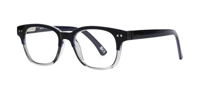 Blue light filter Eyeglasses Foster Grant Round Cain Blue