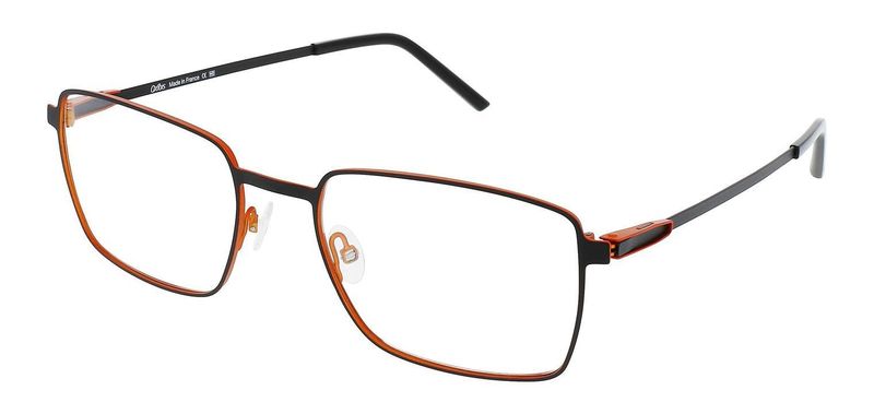 Oxibis Rechteckig Brillen PU6 Schwarz für Herren