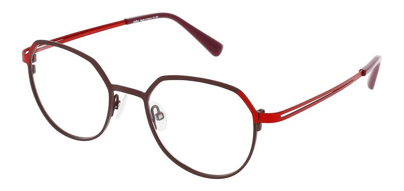 Oxibis Sechseckig Brillen AV2 Rot für Dame