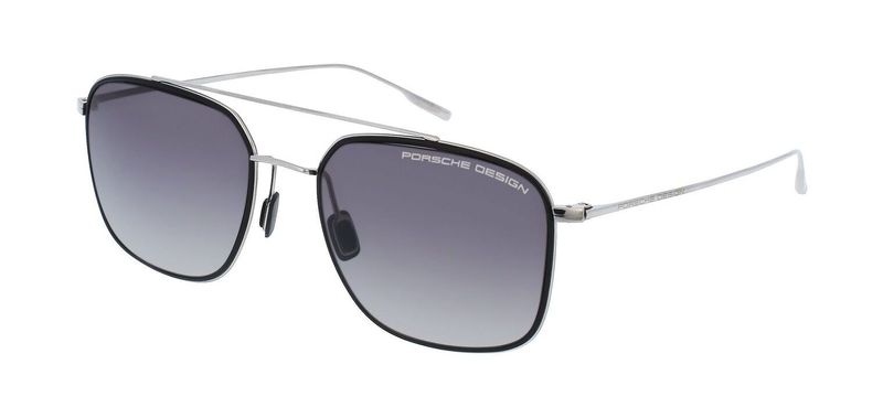 Lunettes de soleil Porsche Design Rectangle P8940 Argenté pour Homme