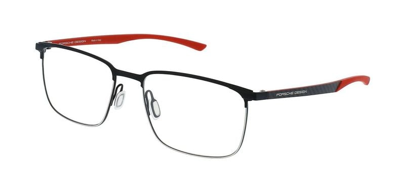 Porsche Design Rectangle Eyeglasses P8753 Black for Man