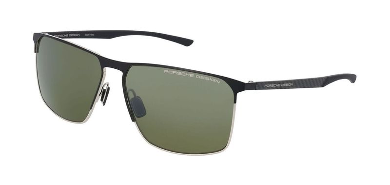 Porsche Design Rectangle Sunglasses P8964 Black for Man