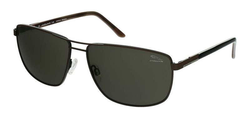 Lunettes de soleil Jaguar Rectangle 37357 Marron pour Homme