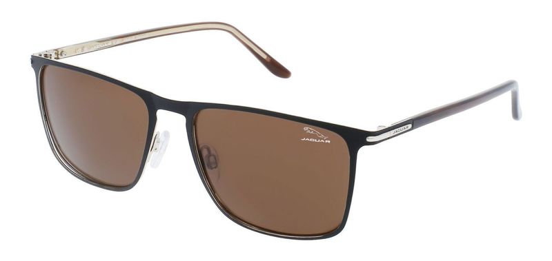 Lunettes de soleil Jaguar Rectangle 37361 Marron pour Homme