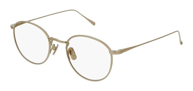 Lunettes de vue Lunor Ronde M9 01 Doré pour Femme