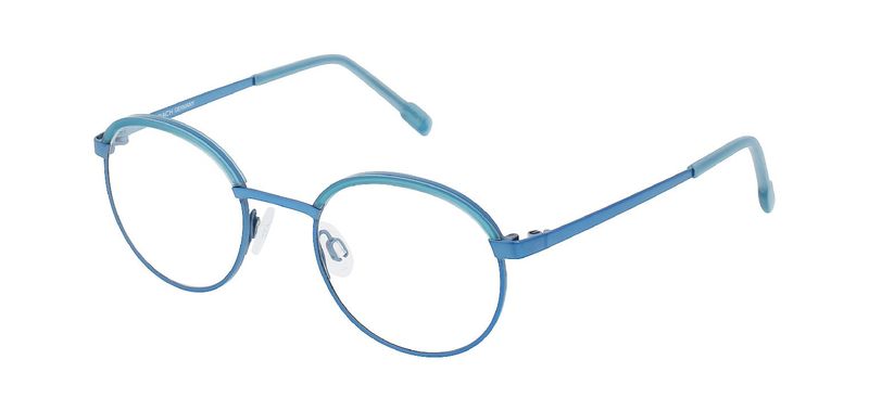 Titanflex Round Eyeglasses 830119 Blue for Kid