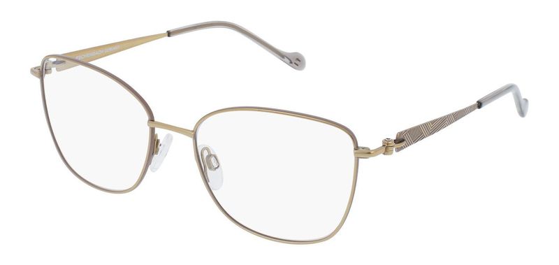 Titanflex Rechteckig Brillen 890091 Gold für Dame