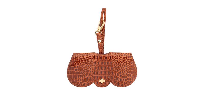 Etui à Lunette Croco Cognac Any Di Sun cover SP101602