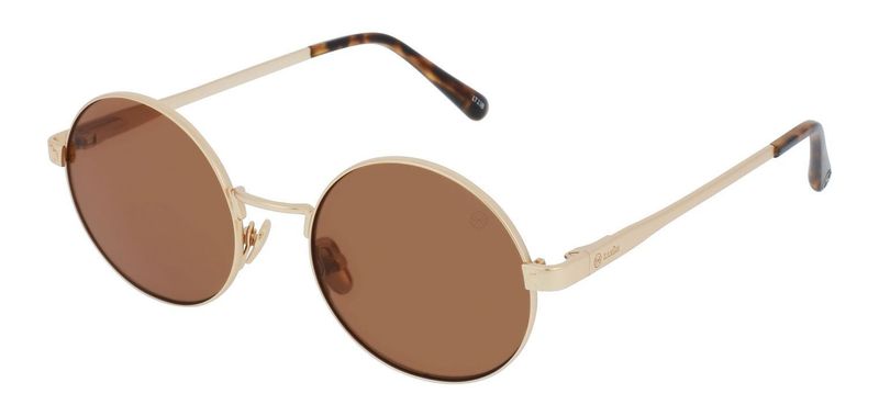 Karun Round Sunglasses KAUS0156 Gold for Woman