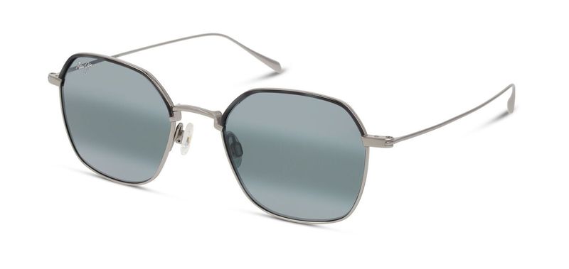 Maui Jim Hexagonal Sunglasses MOON DOGGY 874 Silver for Unisex
