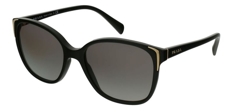 Prada Oval Sunglasses 0PR 01OS Black for Woman