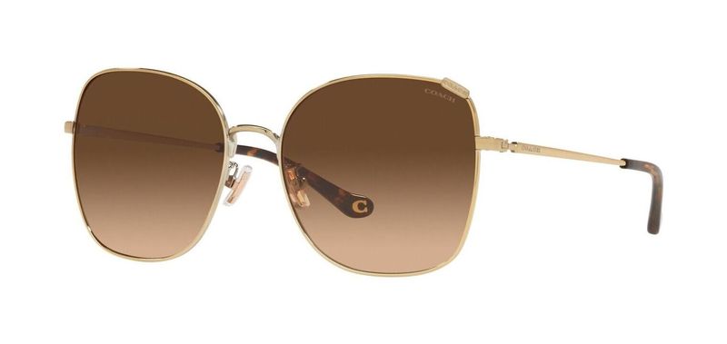 Coach Rectangle Sunglasses 0HC7133 Gold for Woman