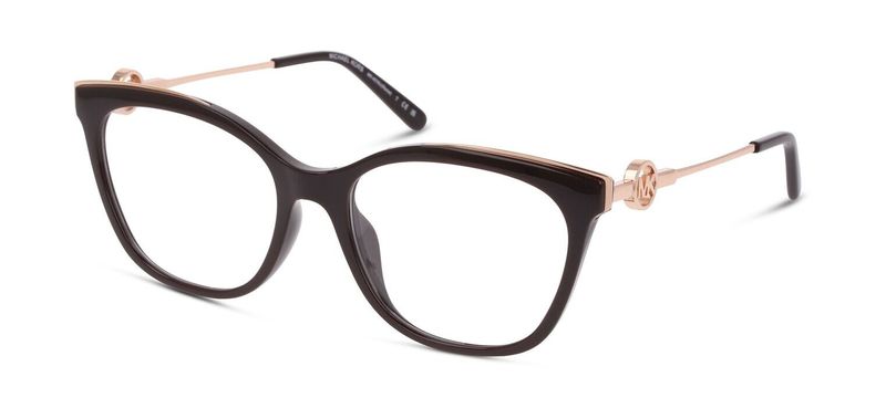 Michael Kors Rechteckig Brillen 0MK4076U Schwarz für Dame