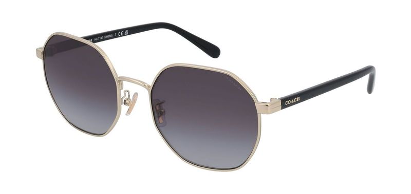 Coach Carré Sunglasses 0HC7147 Gold for Woman