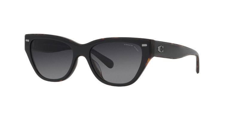 Lunettes de soleil Coach Papillon 0HC8370U Noir pour Femme