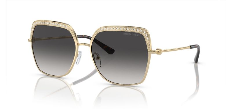 Michael Kors Quadratisch Sonnenbrillen 0MK1141 Gold für Dame