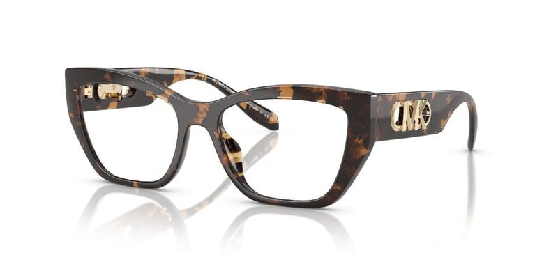 Lunettes de vue Michael Kors Rectangle 0MK4149U Havana pour Femme