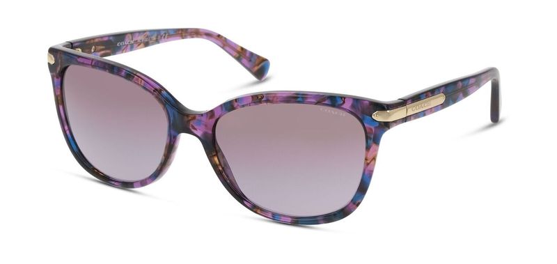 Lunettes de soleil Coach Papillon 0HC8132 Violet pour Femme