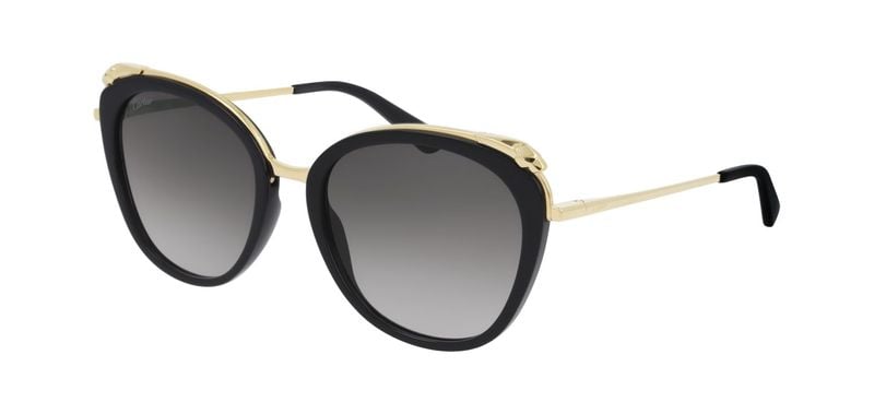 Lunettes de soleil Cartier Rectangle CT0150S Noir pour Femme