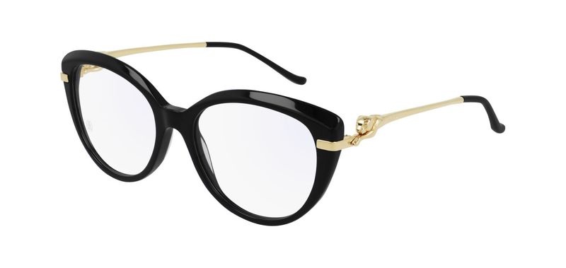 Cartier Schmetterling Brillen CT0283O Schwarz für Dame