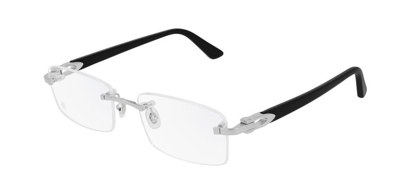 Cartier Rechteckig Brillen CT0287O Sillber für Herr