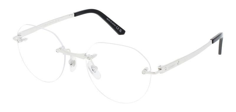 Lunettes de vue Cartier Ronde CT0408O Argenté pour Homme