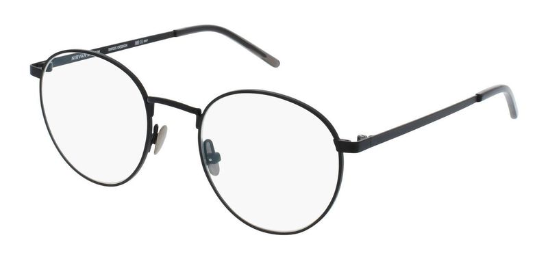 Nirvan Javan Oval Eyeglasses NJE 25 Black for Unisex