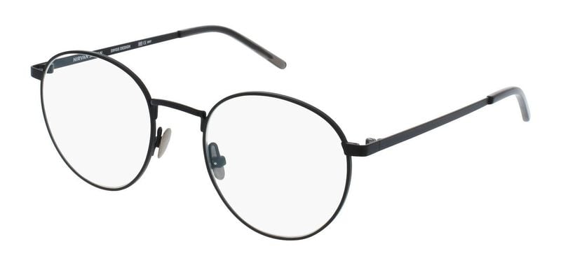 Nirvan Javan Oval Brillen NJE 25 Schwarz für Damen/Herren