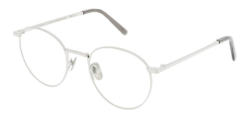 Nirvan Javan Round Eyeglasses TOKYO 04 Silver for Unisex