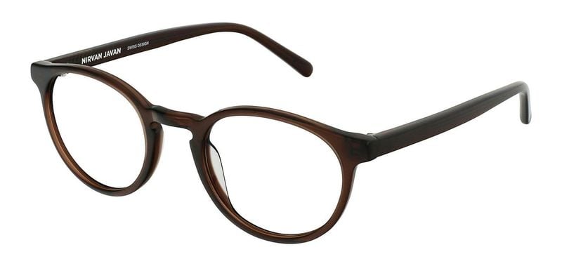Nirvan Javan Rund Brillen PARIS 09 Braun für Damen/Herren
