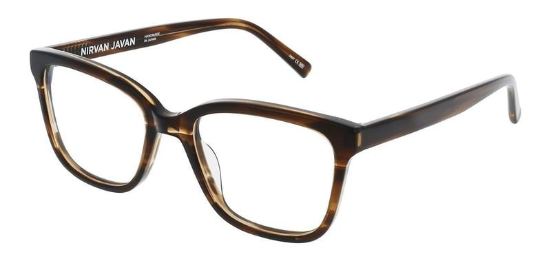 Nirvan Javan Rectangle Eyeglasses LONDON 08 Havana for Woman