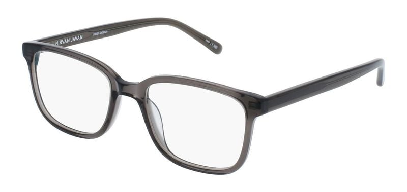 Lunettes de vue Nirvan Javan Rectangle PARIS 02 Gris pour Homme