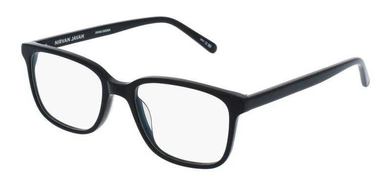 Nirvan Javan Rectangle Eyeglasses PARIS 10 Black for Unisex