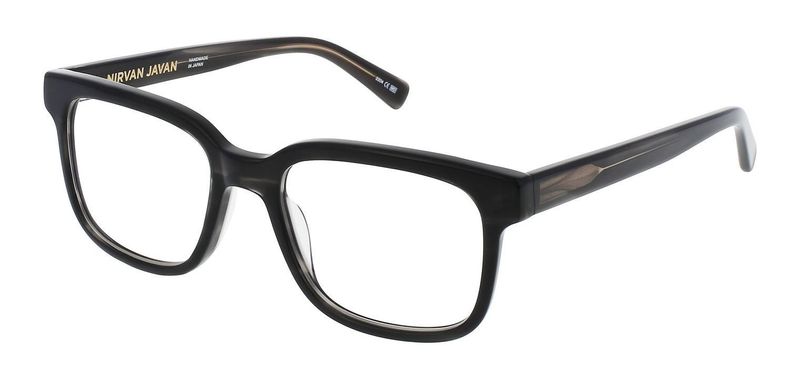 Nirvan Javan Rectangle Eyeglasses LONDON 11 Black for Man