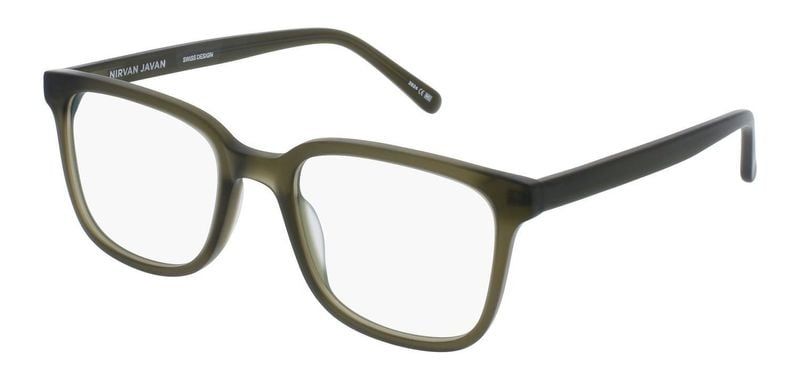 Lunettes de vue Nirvan Javan Rectangle STOCKHOLM 01 Vert pour Homme