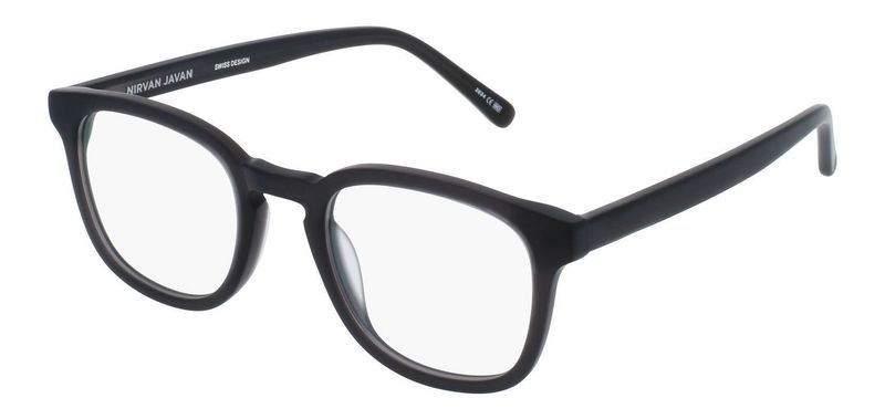 Nirvan Javan Rectangle Eyeglasses STOCKHOLM 02 Black for Unisex