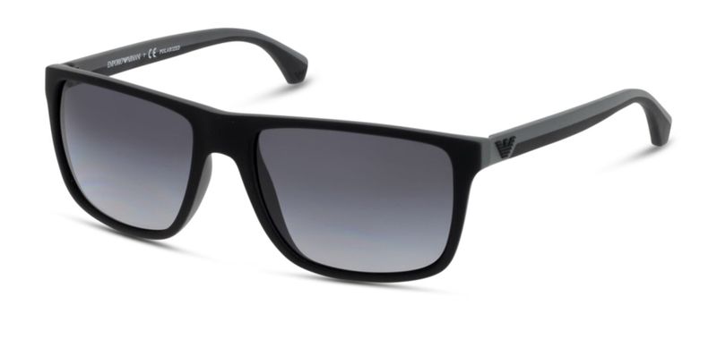 Emporio Armani Rectangle Sunglasses 0EA4033 Black for Man