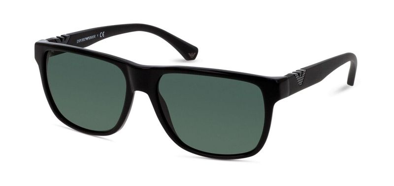 Emporio Armani Rectangle Sunglasses 0EA4035 Black for Man