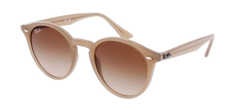 Ray-Ban Rund Sonnenbrillen 0RB2180 Beige für Damen/Herren