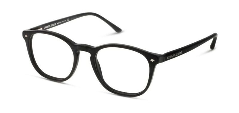 Giorgio Armani Rund Brillen 0AR7074 Mattschwarz für Herren