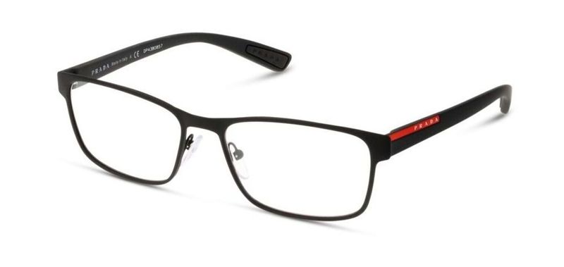 Prada Linea Rossa Rectangle Eyeglasses 0PS 50GV Black for Man