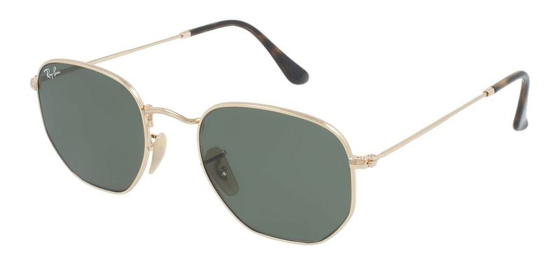 Ray-Ban Rectangle Sunglasses 0RB3548N Gold for Unisex